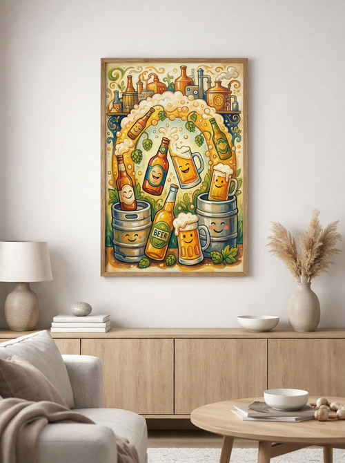 AI Canvas 50x70 cm - öl massor med öl