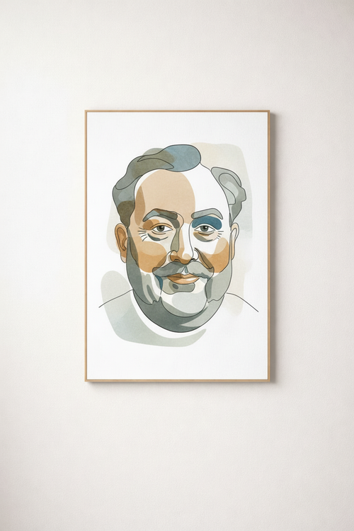 AI Canvas 50x70 cm - Robert Gustavsson som full gammal gubbe